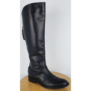 Black Leather Tall Riding Boot ~ Size 7M